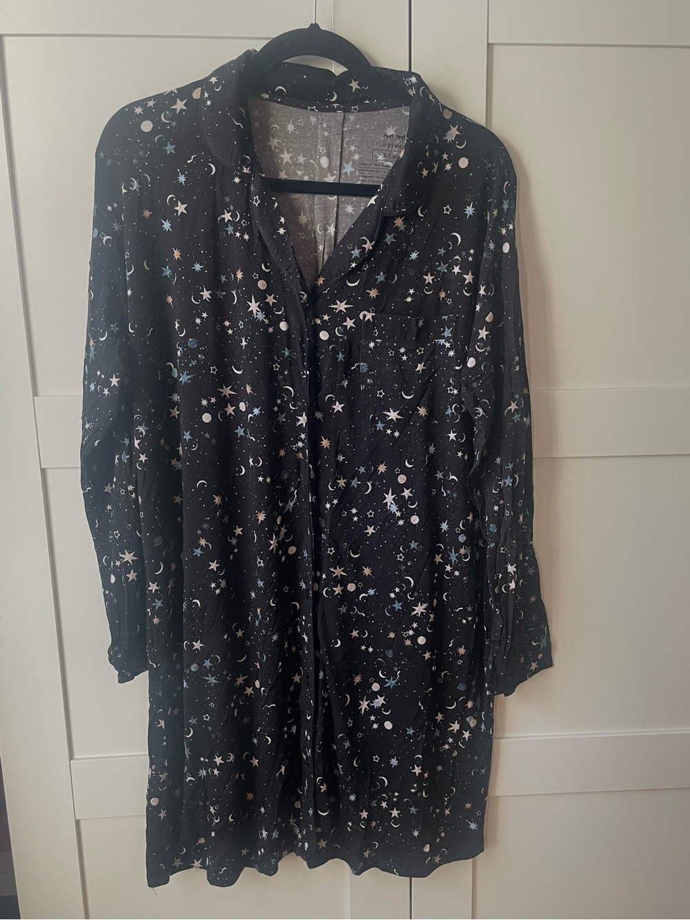 Little Sleepies Bamboo Long Sleep Shirt -Moon and Stars pattern
